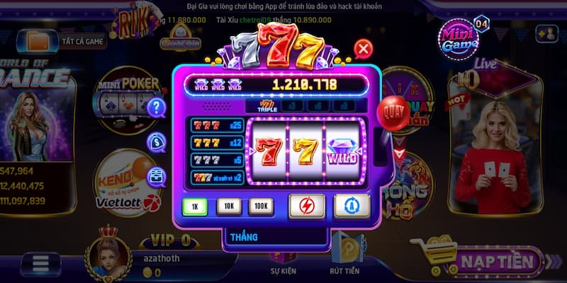 Cách chơi xèng 777 rikvip chi tiết